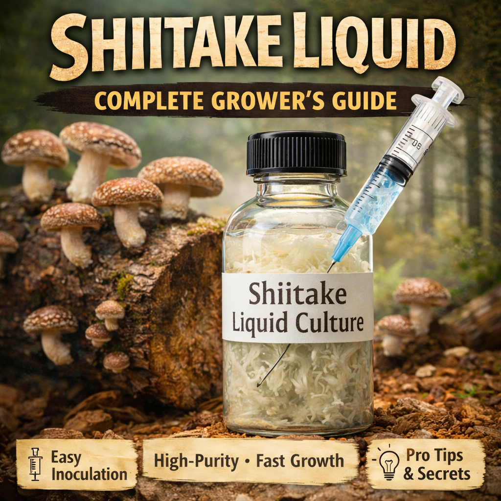 How to Grow Shiitake Mushrooms with Liquid Culture | Step-by-Step PDF Guide | Indoor Shiitake | Digital Download