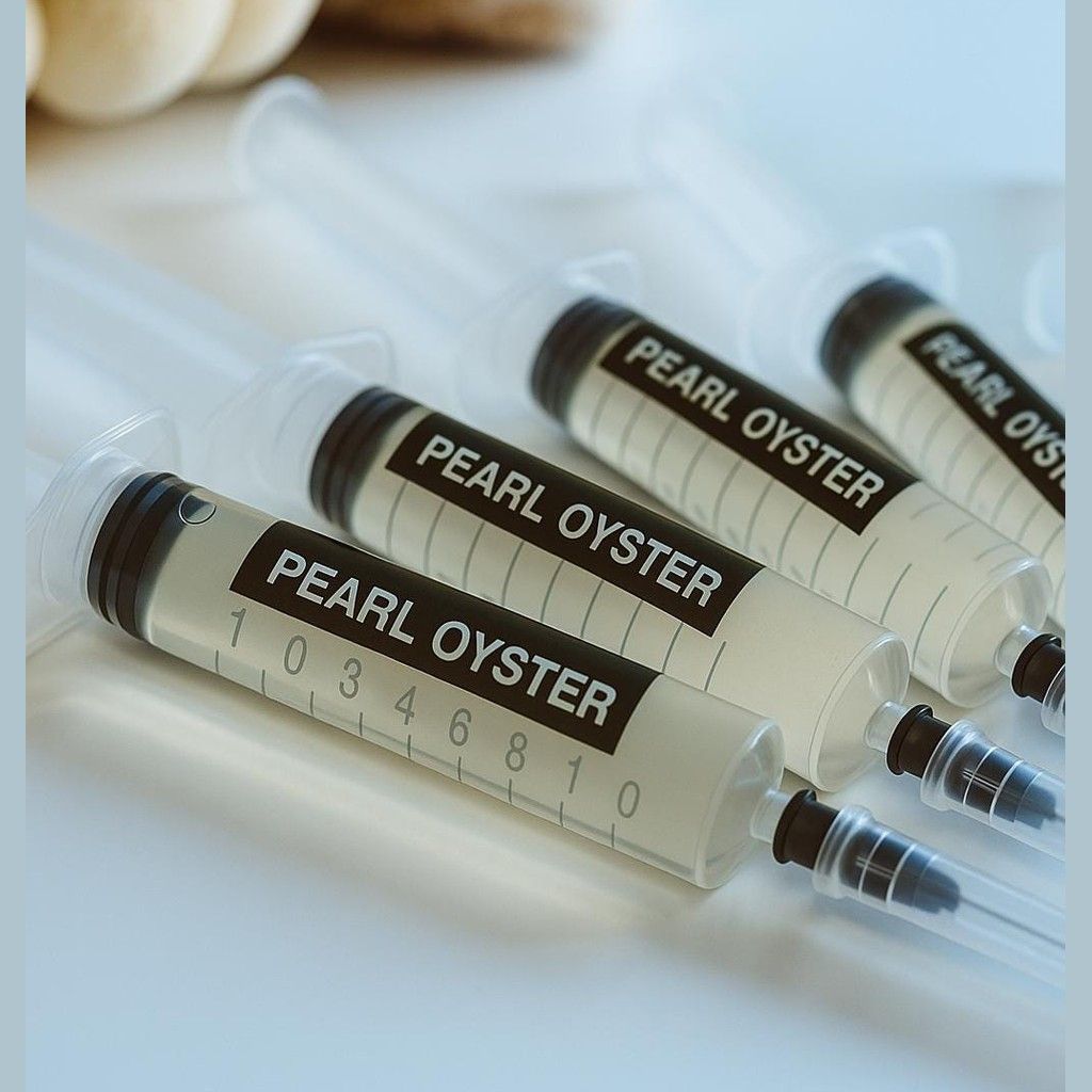 Pearl Oyster Liquid Culture Syringes 5x10ml | Pleurotus ostreatus | Fast Growing Gourmet Mushroom