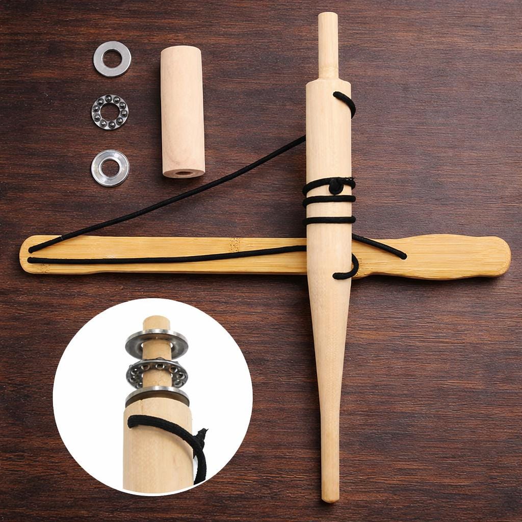 Bow Drill Fire Starter Kit – Primitive Fire Making Set for Bushcraft, Survival & Outdoor Camping