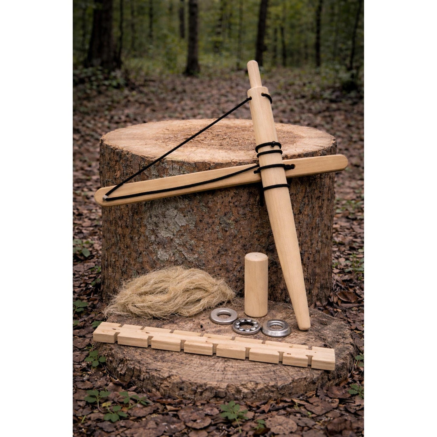 Bow Drill Fire Starter Kit – Primitive Fire Making Set for Bushcraft, Survival & Outdoor Camping