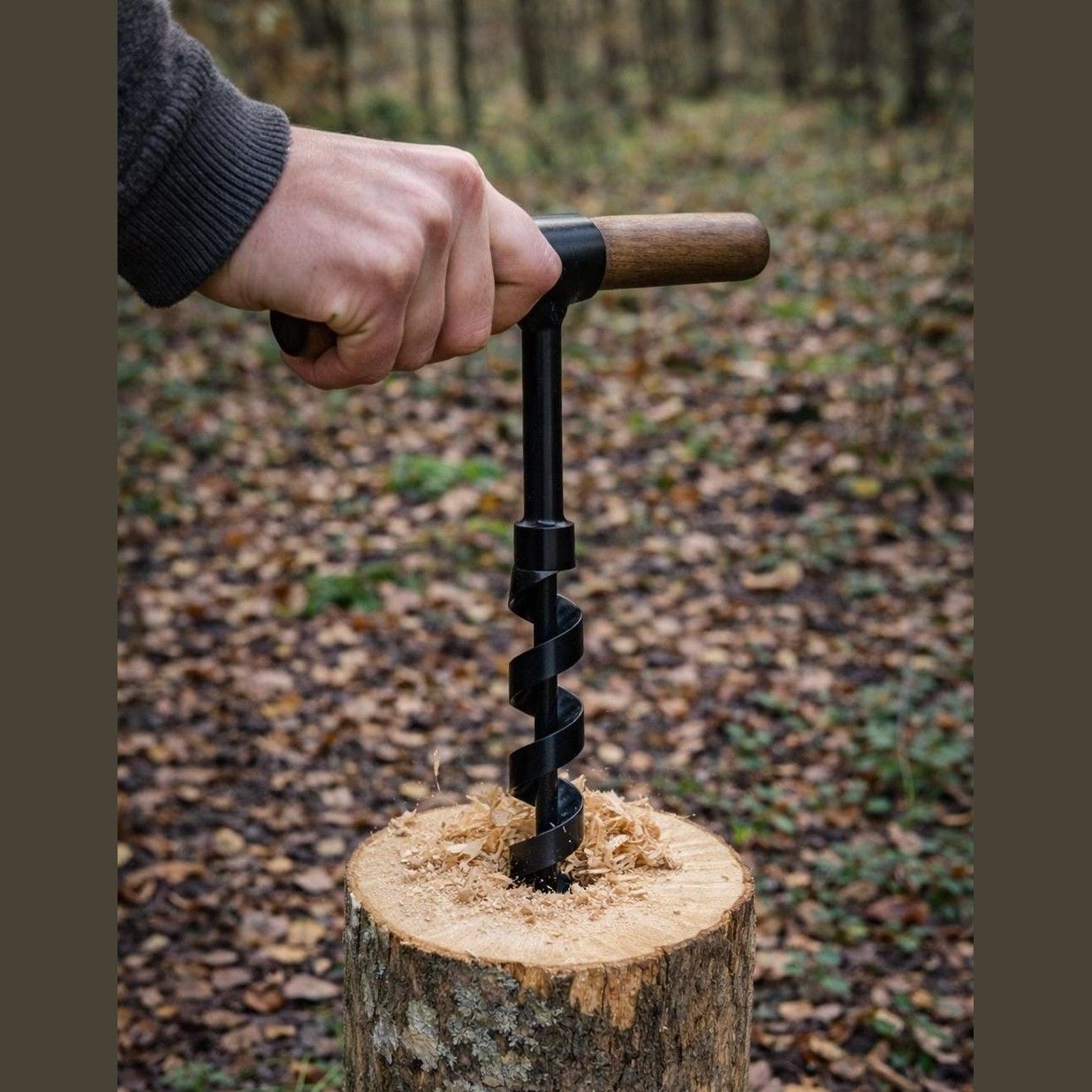 Handcrafted Scotch Eye Auger – Bushcraft Survival Wood Drill (23.6mm/0.93")