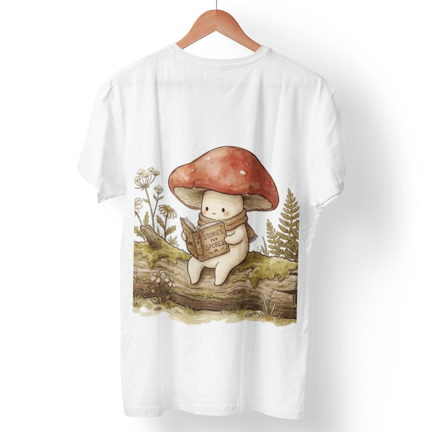 Mushroom T-Shirt Unisex | Fungi Art Red Mushroom Design Amanita Print Magic Mushrooms Gardener Gift Present Kawaii Tee