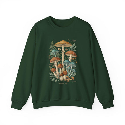 Mushroom Botanical Shirt Vintage Fungi Art Design Magic Mushrooms Sweatshirt Mycology Decor Botanical Gardening Shirt Gift Gardener Present