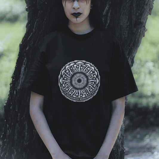 Eye Graphic T-Shirt, Mystical Tee Mushroom T-Shirt Magic Mushrooms Forest Vibe Dark Witchy Tshirt Fungi Mycology Gardener Mushroom Gift