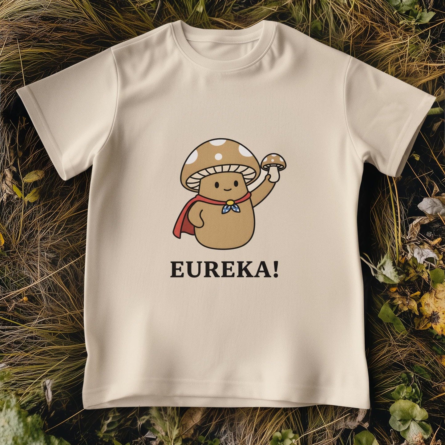 Eureka Mushroom T-Shirt Cute Nerdy Graphic Tee Whimsical Fungi Shirt Cozy Humor Nature Top Unisex Cotton Tee Magic Mushroom Tshirt Fungi