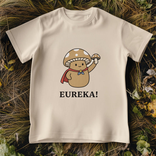 Eureka Mushroom T-Shirt Cute Nerdy Graphic Tee Whimsical Fungi Shirt Cozy Humor Nature Top Unisex Cotton Tee Magic Mushroom Tshirt Fungi